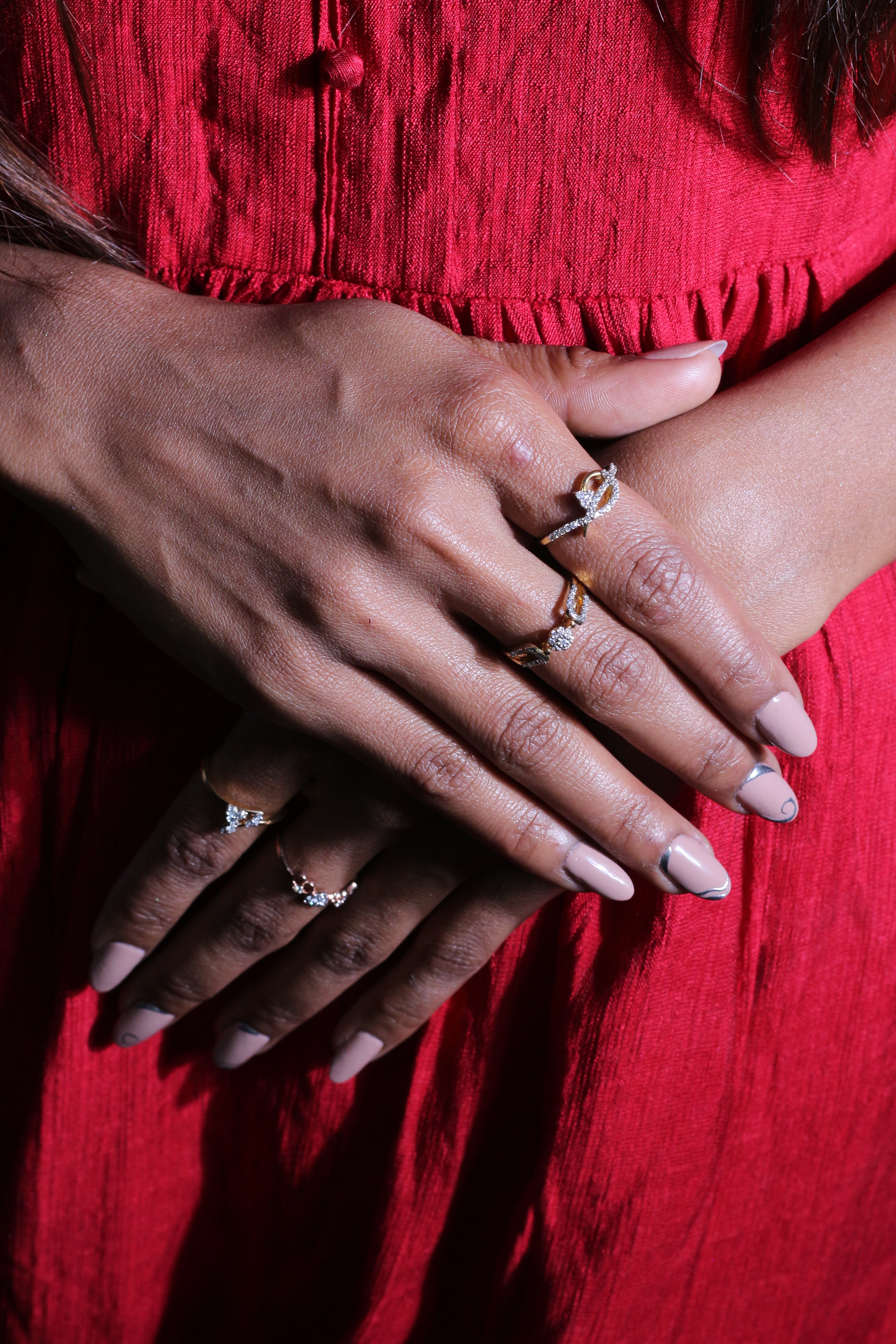 Diamond Knot Style Open Band Ring