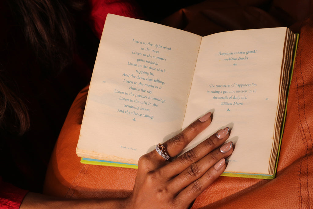 Diamond Scroll Multi Row Band Ring