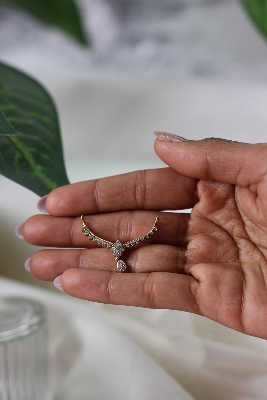 Classic Gold Diamond Mangalsutra Pendant