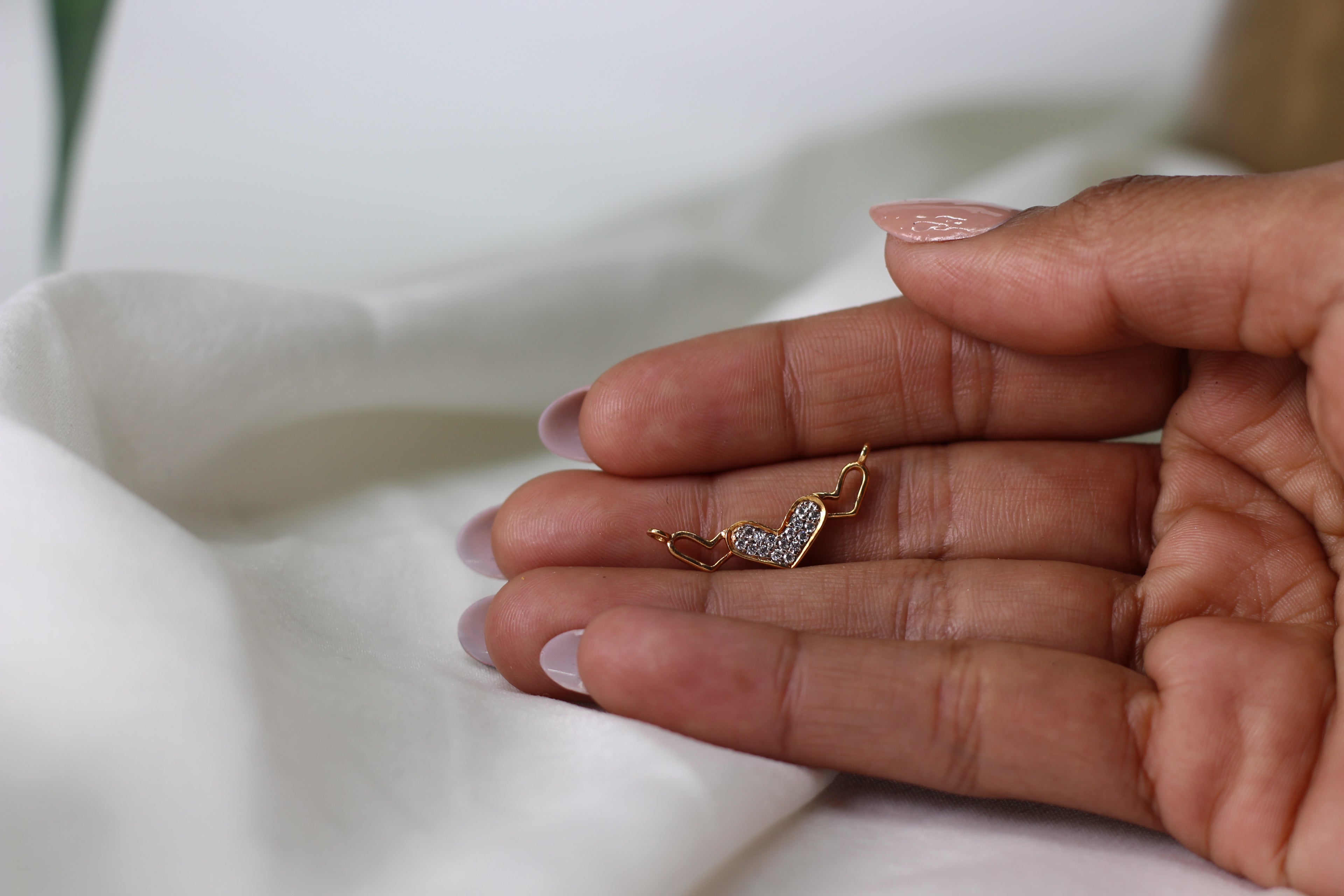 Gold Heart Shape Diamond Design Pendant