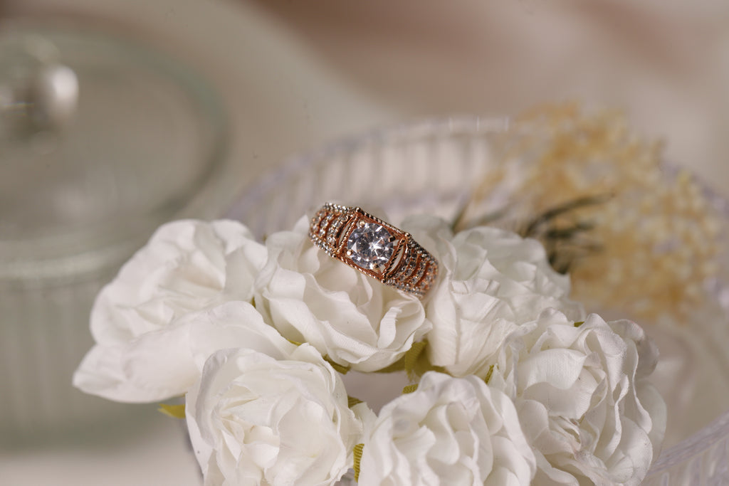 Diamond Center Wide Band Ring