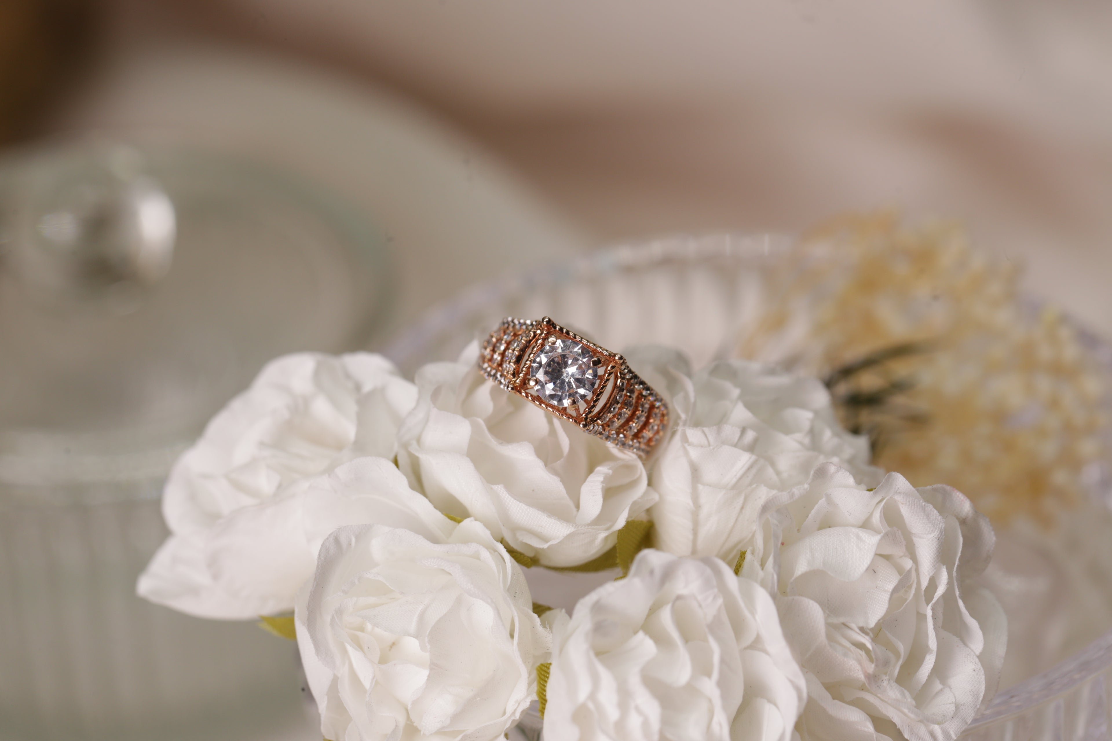 Diamond Center Wide Band Ring