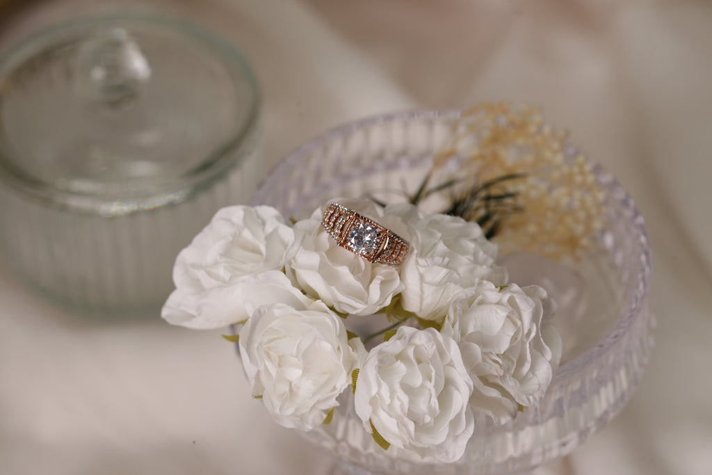 Diamond Center Wide Band Ring