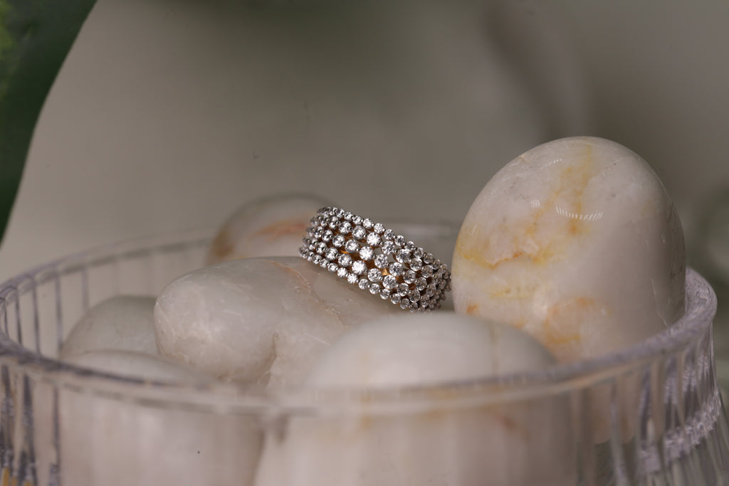 Diamond Multi Row Band Ring