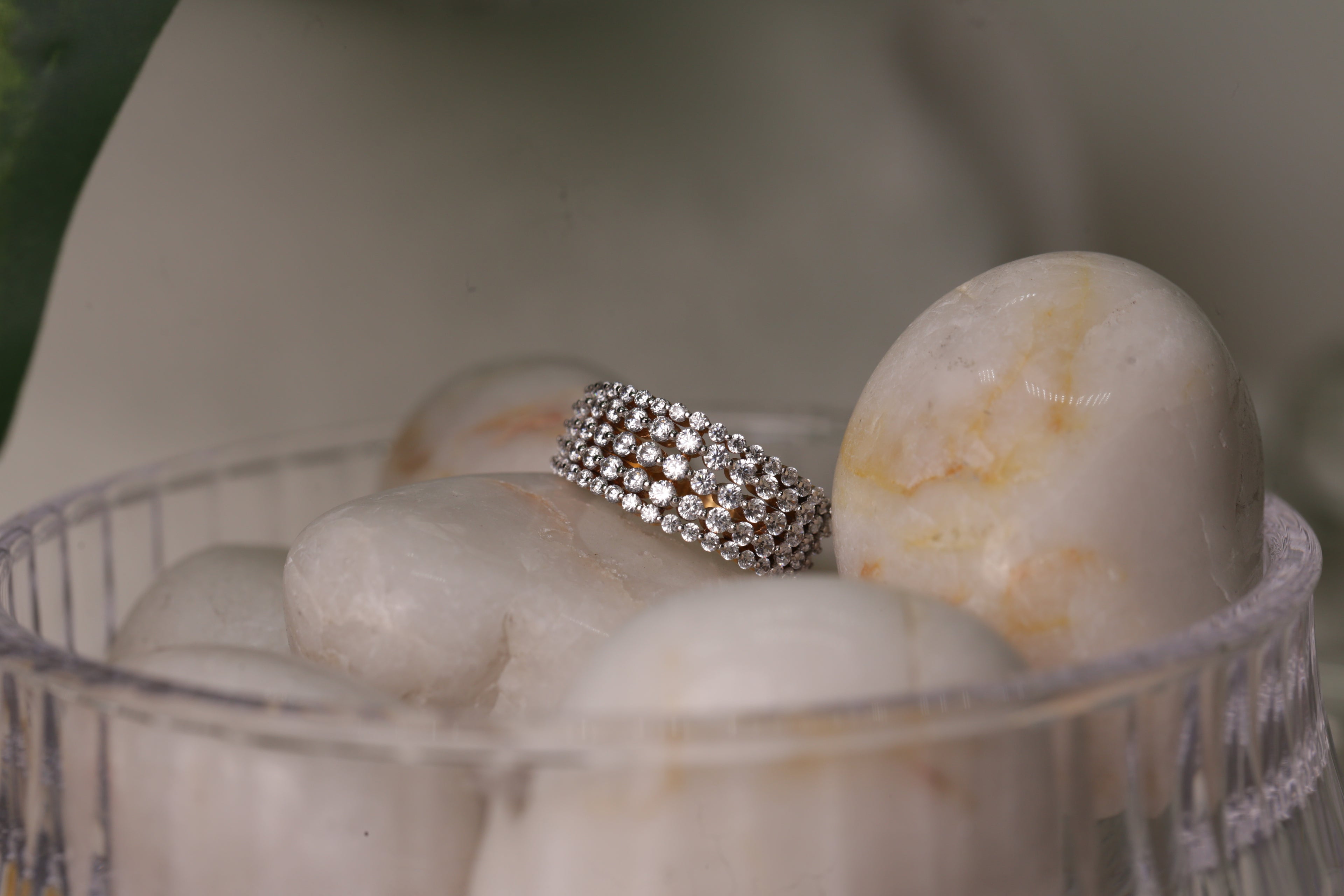 Diamond Multi Row Band Ring