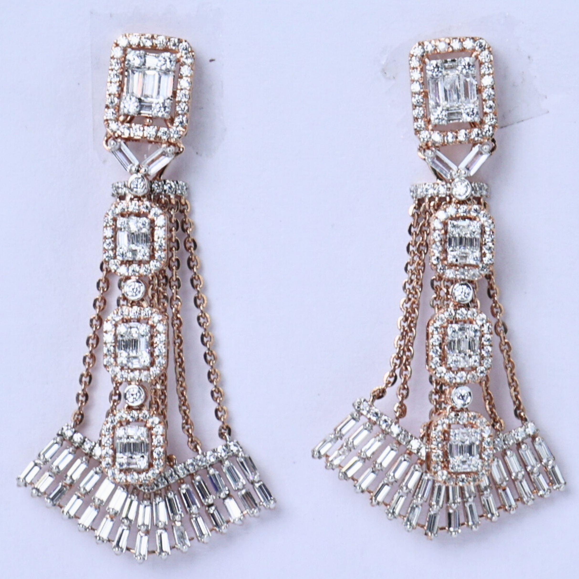 Regal Cascade diamond earrings
Lab grown diamond studs
Cascade diamond earrings
Elegant diamond earrings
White gold diamond earrings
Diamond cascade earrings close up
Front view diamond earrings
Delicate cascade diamond studs
Diamond earrings on display
Shimmering cascade diamond studs